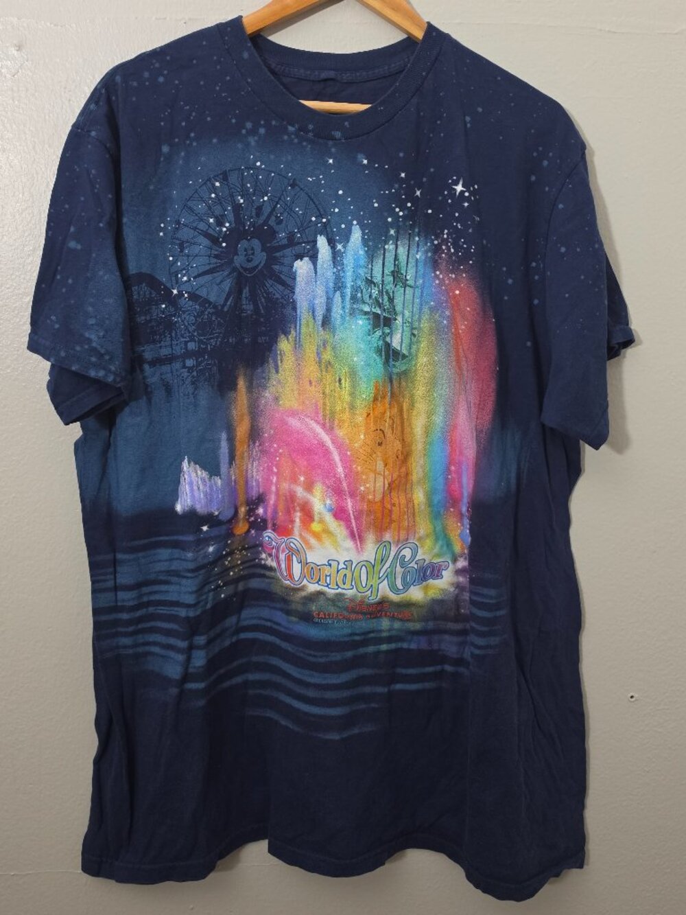 Disneyland California Adventure World of Color Graphic T-shirt Unisex 2X